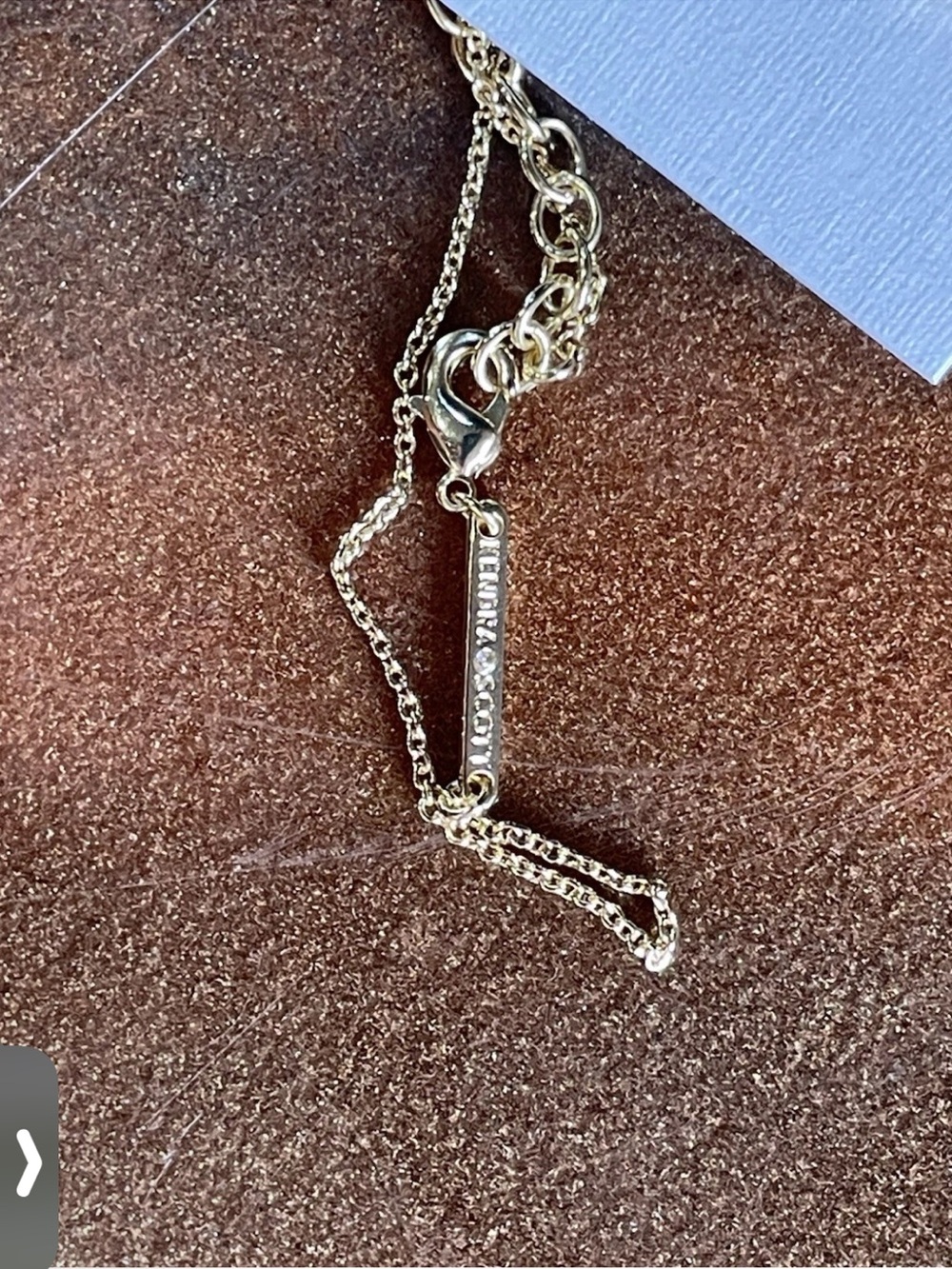 Kendra Scott Ivory Mother-of-Pearl Ari Heart Gold Pendant Necklace Short - Picture 5 of 9